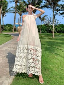 Daisy Boho Lace Trim Maxi Dress