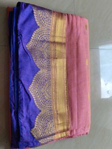 Beautiful Pink & Blue Saree