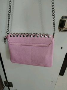 Sparkling Pink Fringe Clutch Bag