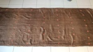 Vintage Brown Embroidered Blanket