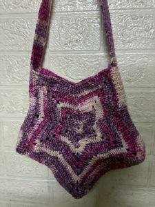 Handmade Crochet Star Bag