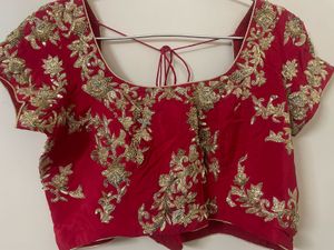 Red Embroidered Skirt