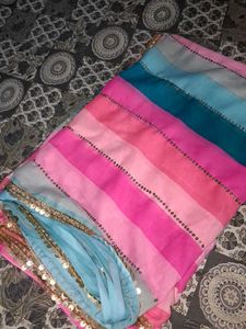 Vibrant Striped Lehenga Choli