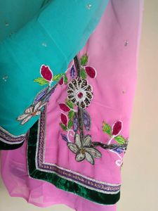 Embellished Pink Saree
