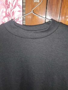 Black Long Sleeve Mock Neck Top