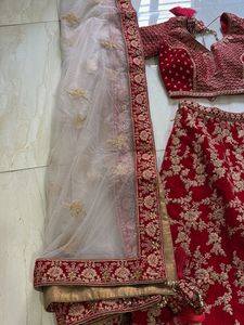 Red Velvet Lehenga