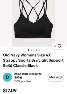 Old navy Black Strappy Sports Bra