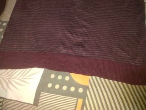 Burgundy Striped Sweater