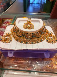 Exquisite Gold Plated Kundan Jewellery Set