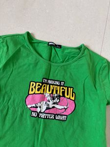 Vibrant Green Graphic Tee