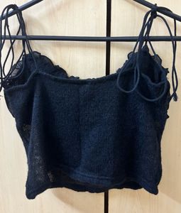 Chic Black Sheer Cami Top