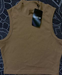 Shein Ribbed Turtleneck Top