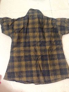 Cute Plaid Shirt with Heart Embroidery