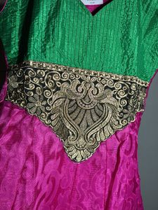 Green & Pink Kurta kids size 36