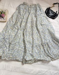 Flowy Floral Tiered Maxi Skirt