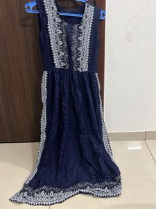 Blue Embroidered Kurta