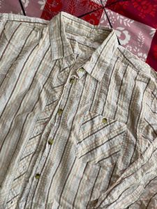 Striped Button-Down Shirt