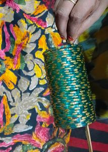 Elegant Green Bangles Set