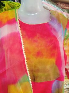 Vibrant Tie-Dye Kurta Set with Dupatta