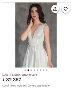 Satin White Wedding Sleeveless V-Neck