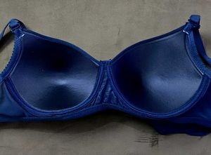 Clovia Navy Blue Lace T-Shirt Bra
