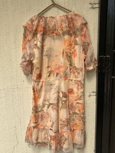 Floral Chiffon Midi Dress