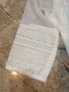 Elegant White Chikankari Kurta Set