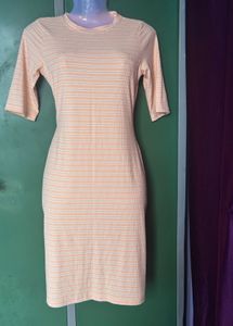 👗Striped Knit Midi Dress
