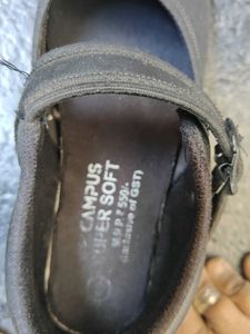 Campus Black shoes (4 To 6 Years)