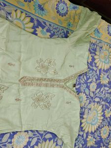 Light Green Embroidered Kurta Set