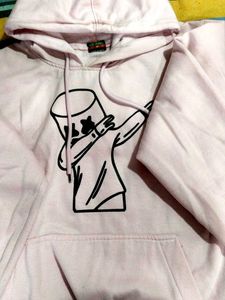 Pastel Pink Hoodie with Fun Graphic
