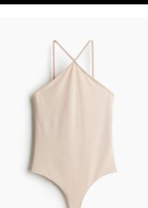H&M Thong crepe blush pink bodysuit