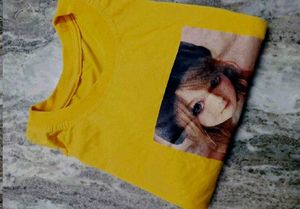 Yellow Graphic Crop Top