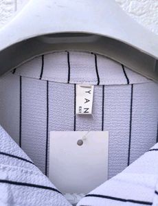 Korean Pintrest Striped Button-Down Shirt