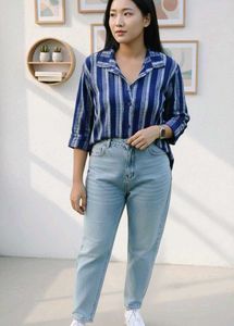 Striped Button-Down Shirt