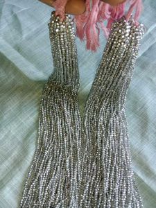 Silver Seed Bead Necklace