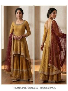 mustard heavy high low suit