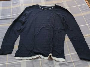Men's Navy Blue Long Sleeve T-Shirt