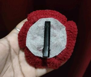 Handmade Crochet Rose hair clips