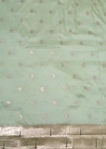 New Elegant Pastel Green Silk Blend Saree