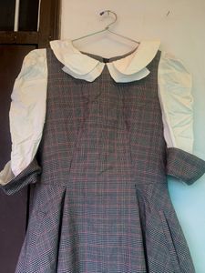 Korean Checkered Dress