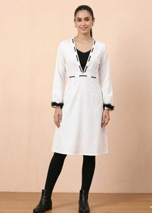Tunic Dress with Fur Cuffs