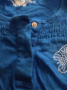 Blue Pant Type Frock