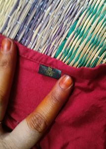 Red Embroidered Peasant Dress