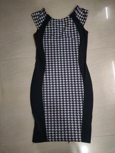 Chimpanzee Checkered Colour Bodycon Dress