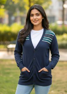 Imported Navy Blue Cardigan