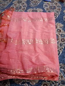 Silk Suit (kurti Pant Set With Cotton Dupatta)