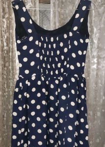 Casual Navy Blue Mini Dress/One Piece For Girls