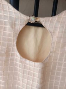 Elegant Peach Checkered Kurta