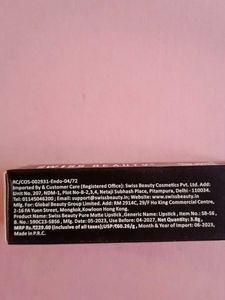 Swiss Beauty Pure Matte Lipstick